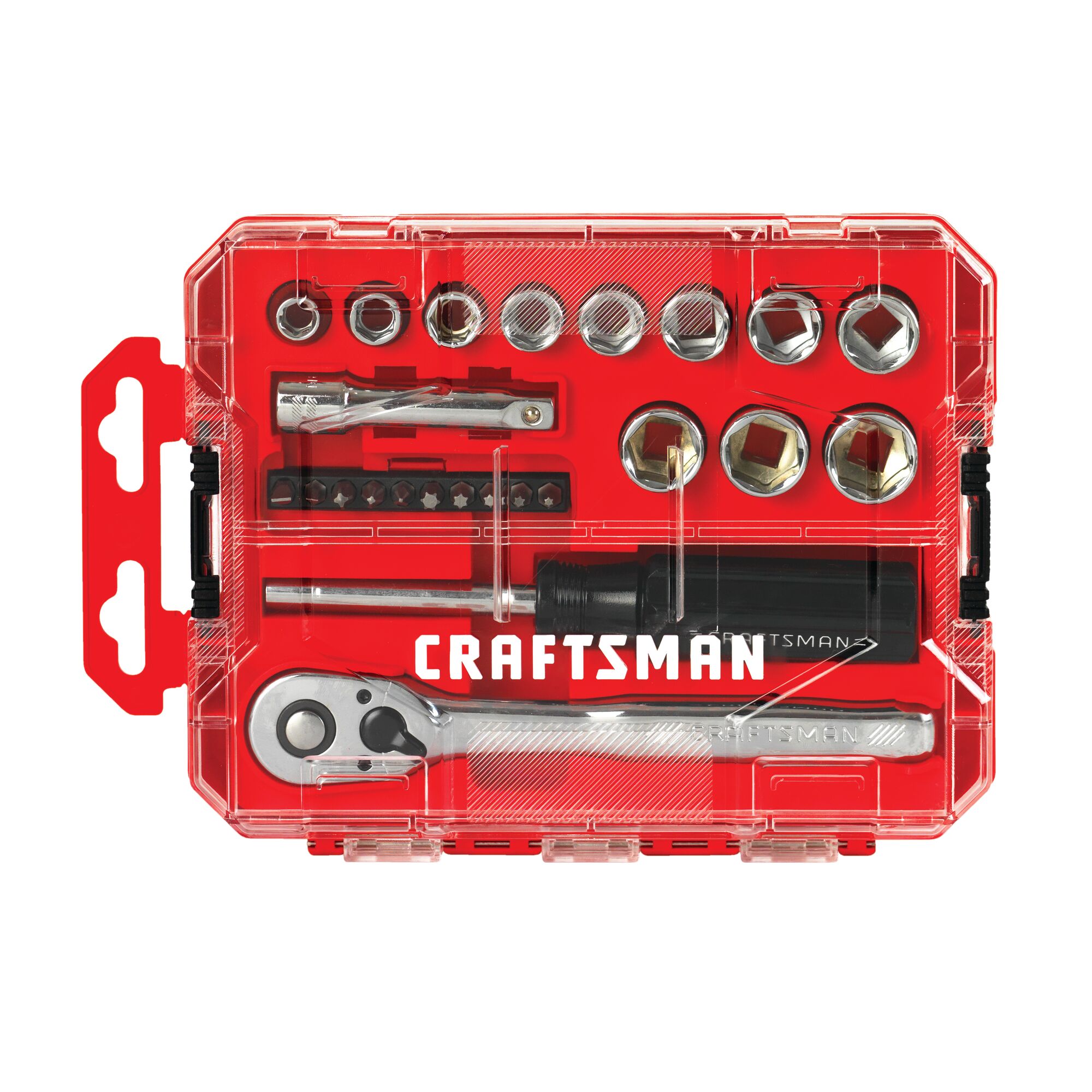View of CRAFTSMAN Sockets: Set on white background