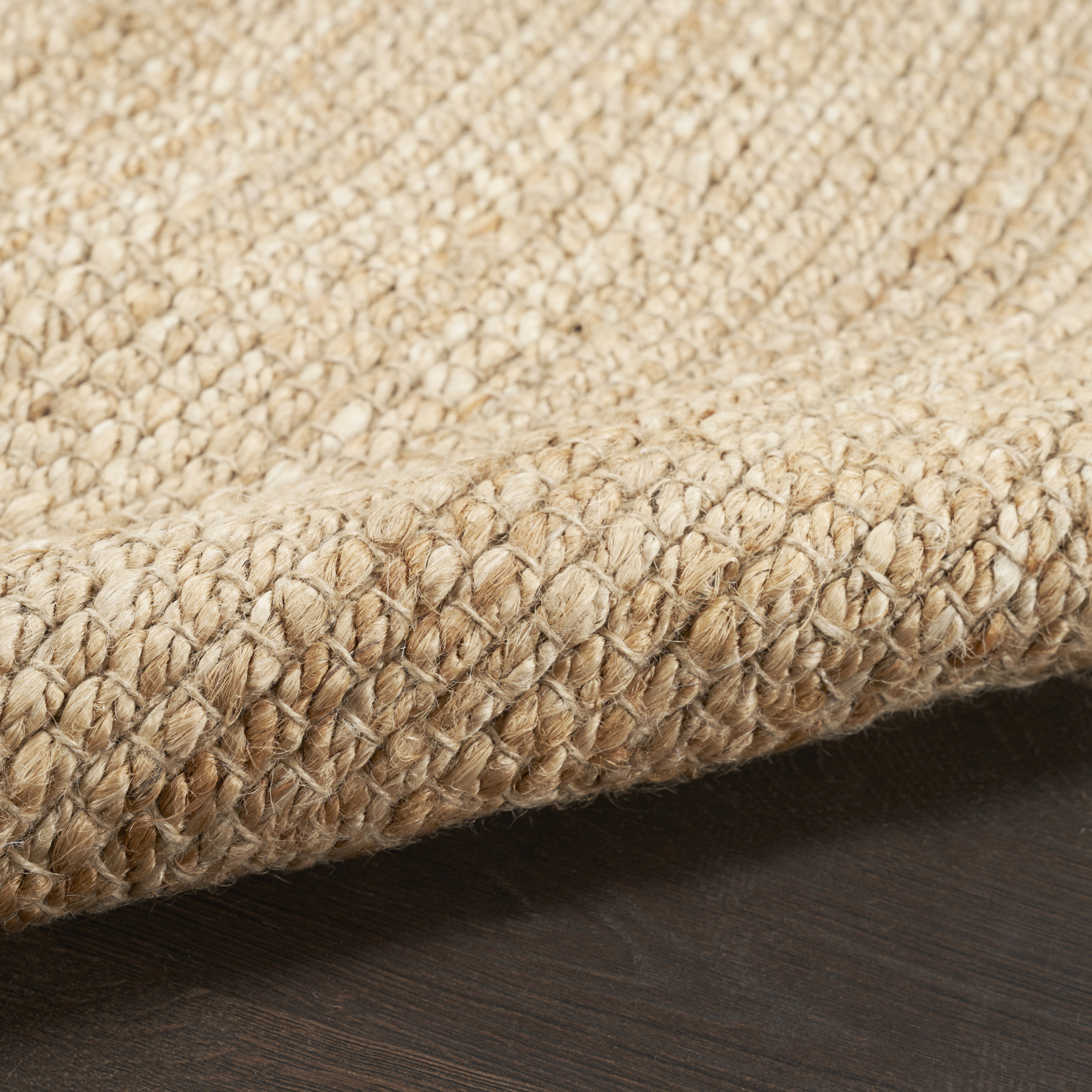 Nourison Natural Jute 4' x Square Bleached Farmhouse Indoor Rug