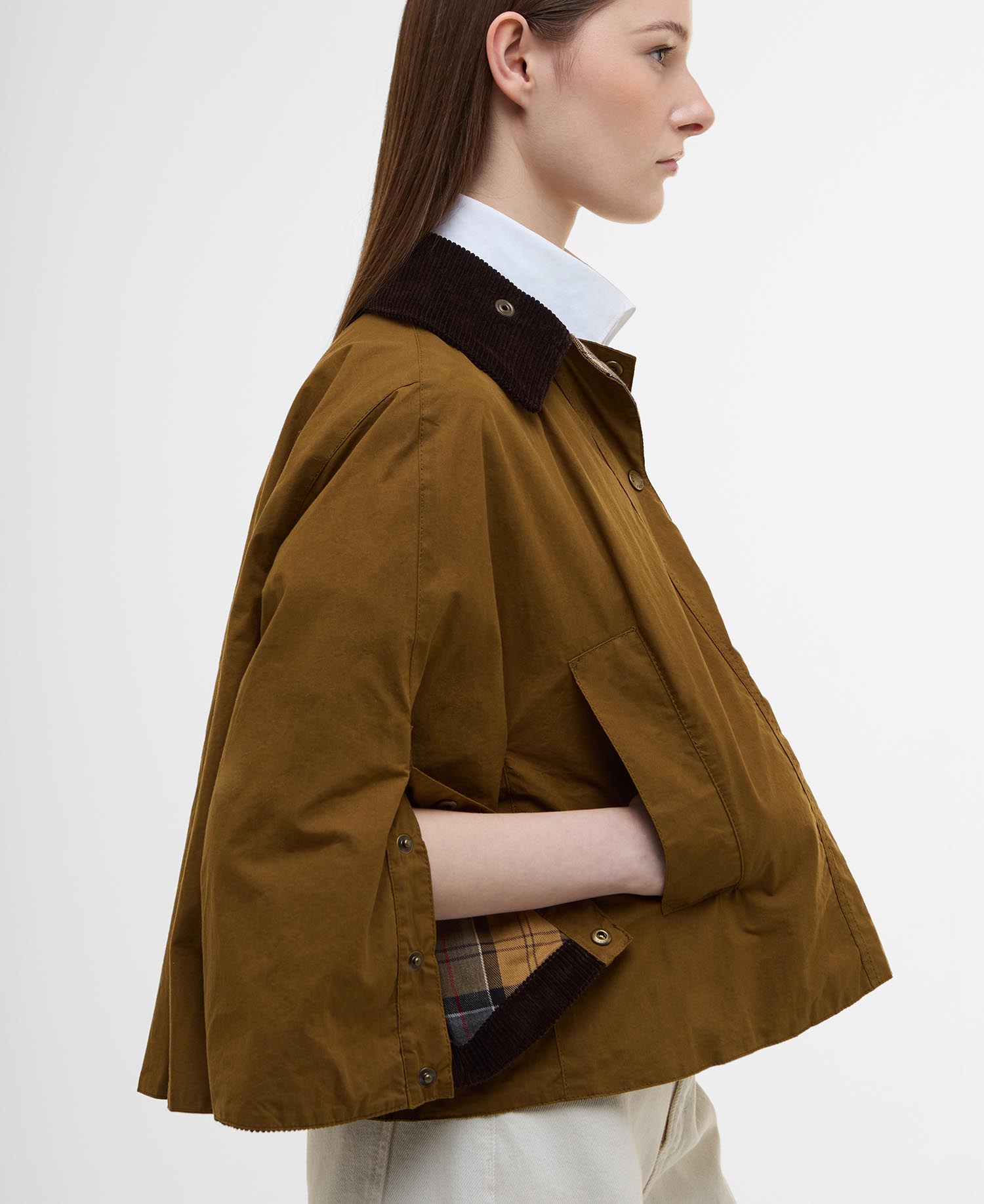 Barbour x ERDEM Reversible Clover Showerproof Trapeze Jacket image number 4