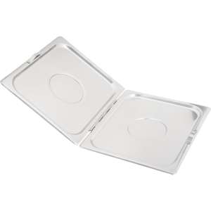 Carlisle, DuraPan, Steam Table Hotel Pan Center Hinged Cover Full-Size, Chrome