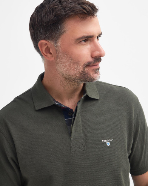 Hart Short-Sleeved Polo Shirt Dark Olive