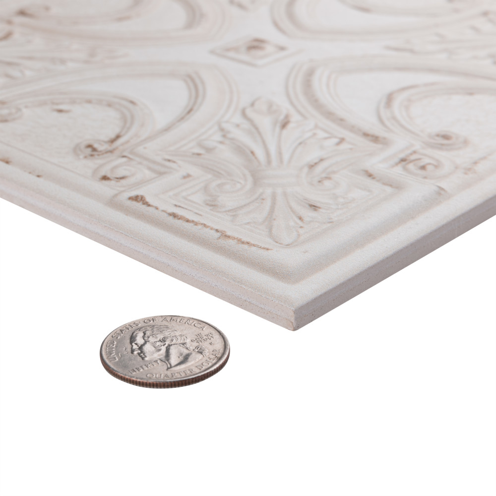 Sample – Fitz White Ceramic Wall Tile