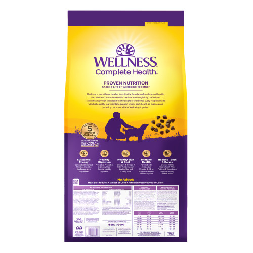 Wellness Complete Health  Age Advantage Deboned Chicken & Barley back packaging