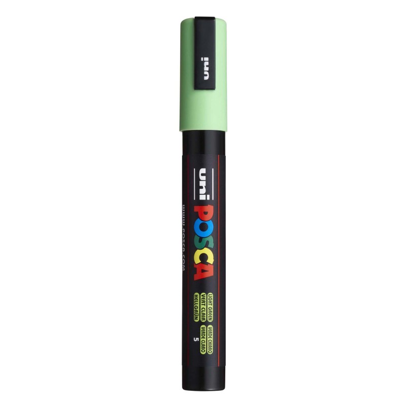 uni® POSCA PC-5M Water-Based Paint Markers, Reversible Medium Tip (1.8-2.5mm), Light Green