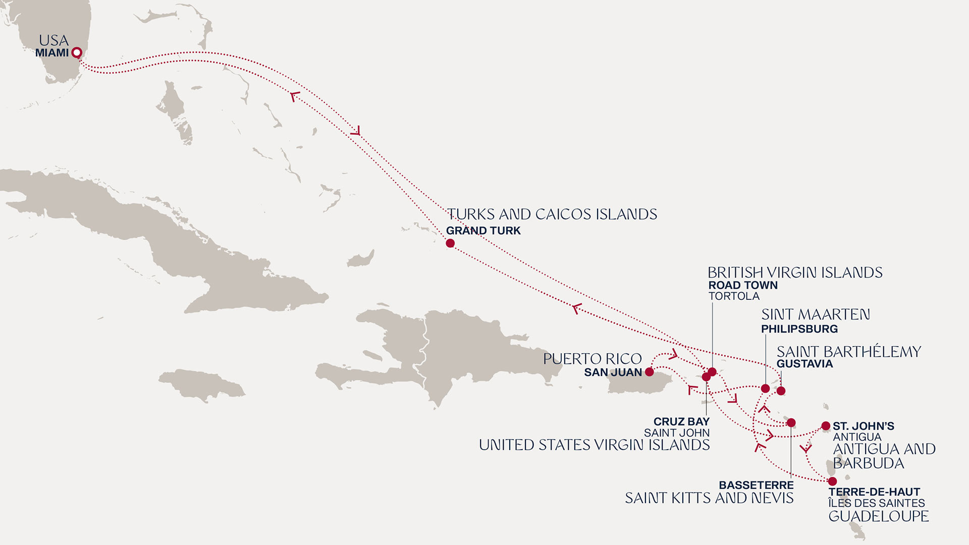 Itinerary map