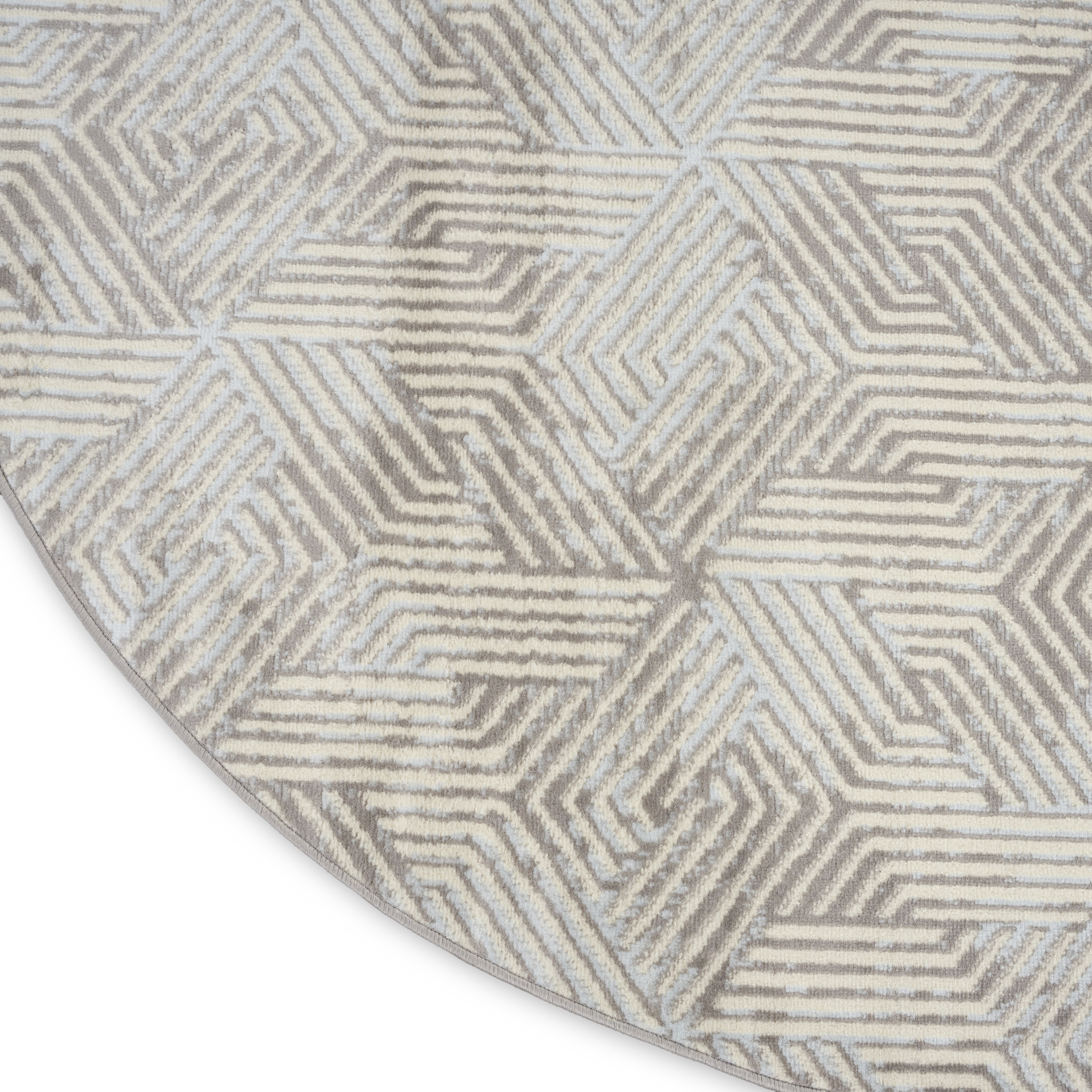 Nourison Grafix 8' x Round Grey Modern Indoor Rug