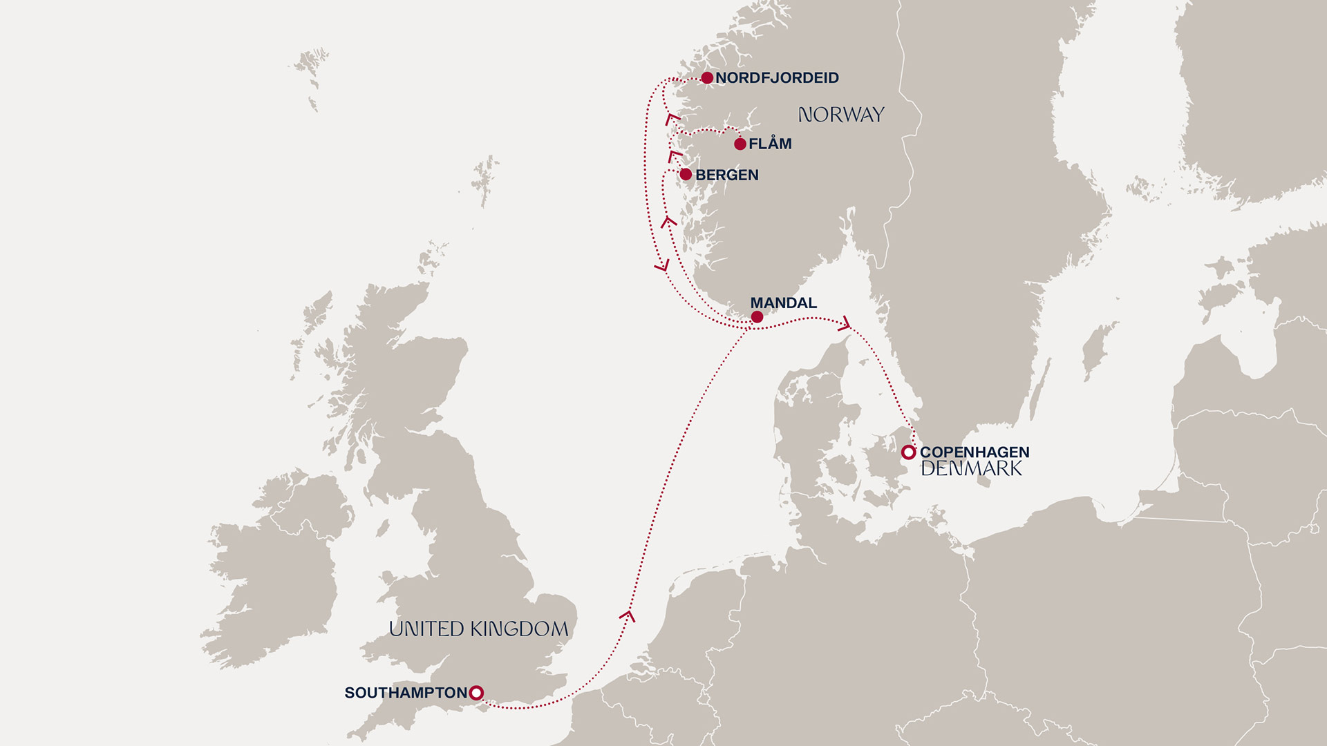 Itinerary map