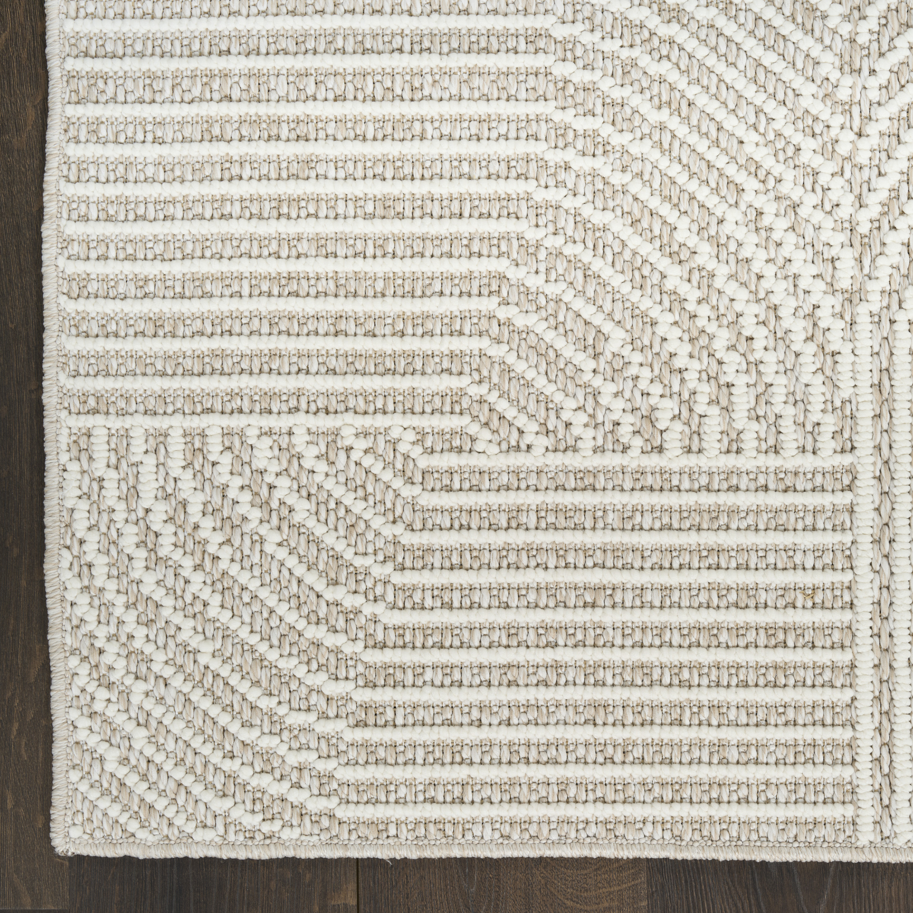 Nourison Natural Texture 7'10" x 9'10" Beige Ivory Modern Indoor Rug