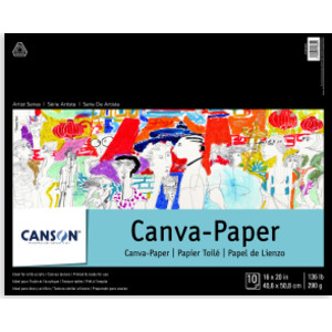Artist Series Canva Canvas Pad, Foldover Binding, 10 Sheet, 16x20 inch, 1 Count