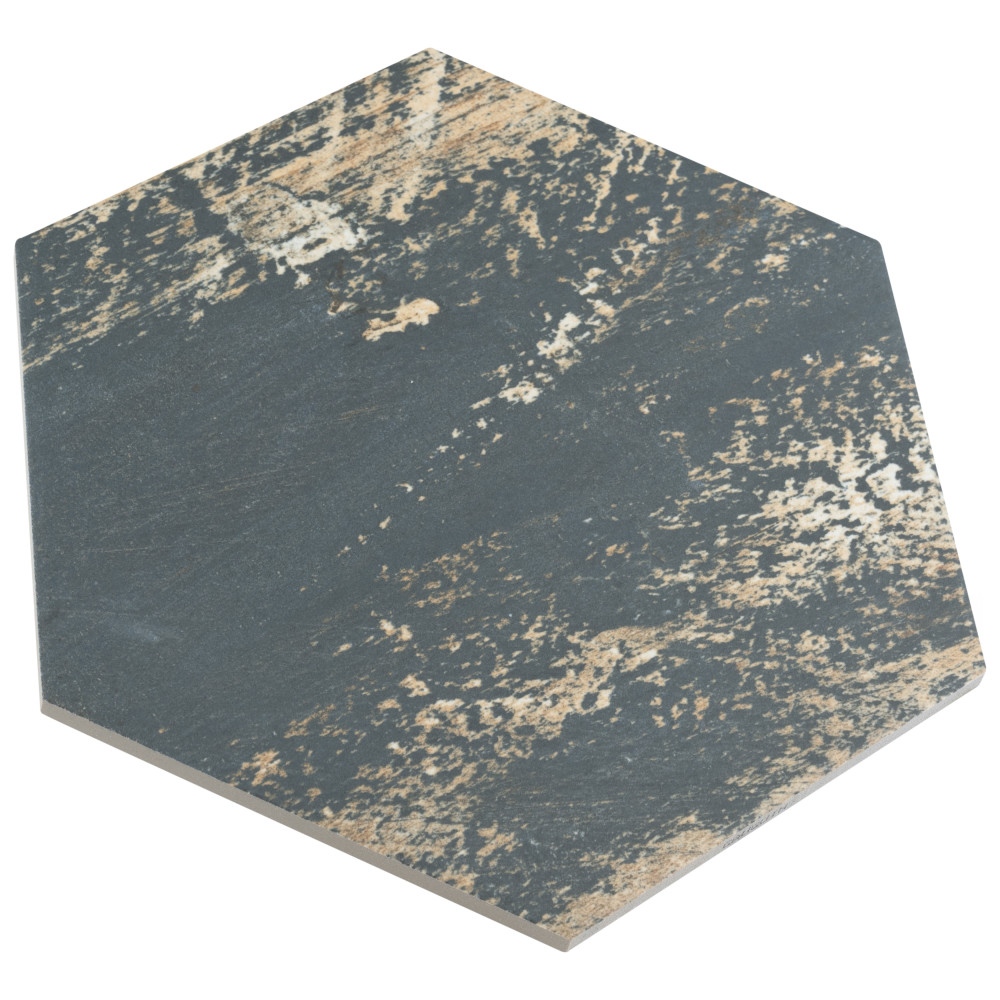 Gaugin Hex Catan Shadow 8-5/8 in. x 9-7/8 in. Porcelain Floor and Wall Tile