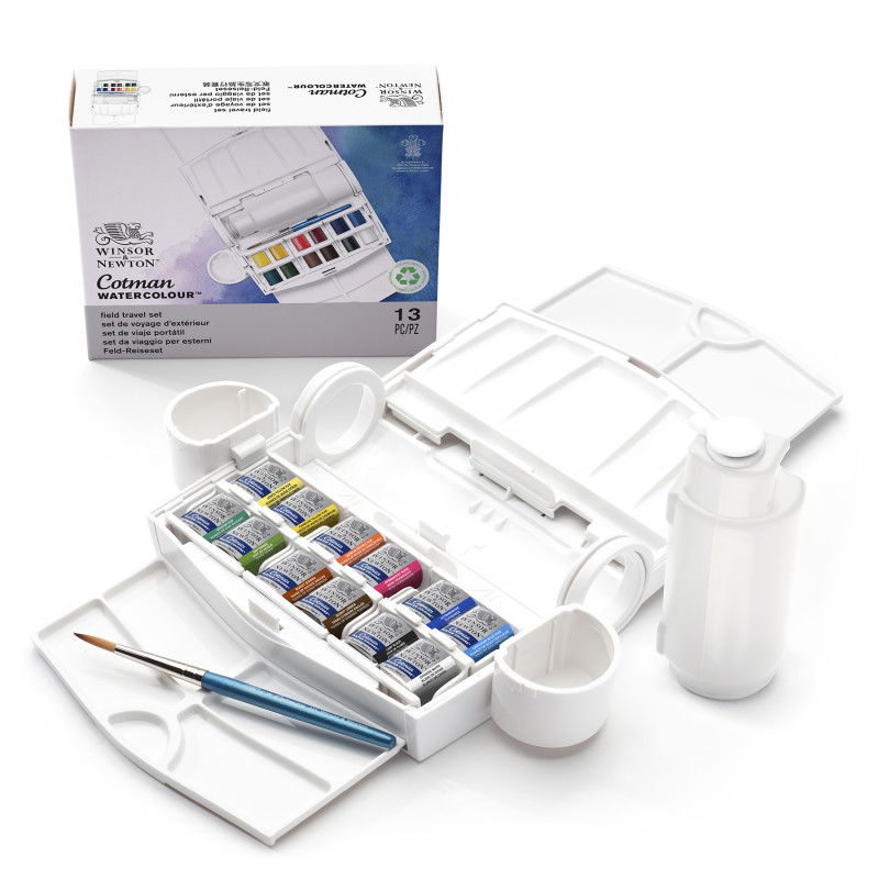 Cotman Watercolor Field Travel Set, 12 Colors