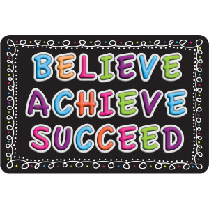 The Original Fun Mat&reg; Computer Mouse Pad, 11.75x8 in, Believe, Achieve, Succeed, Chalk Loops