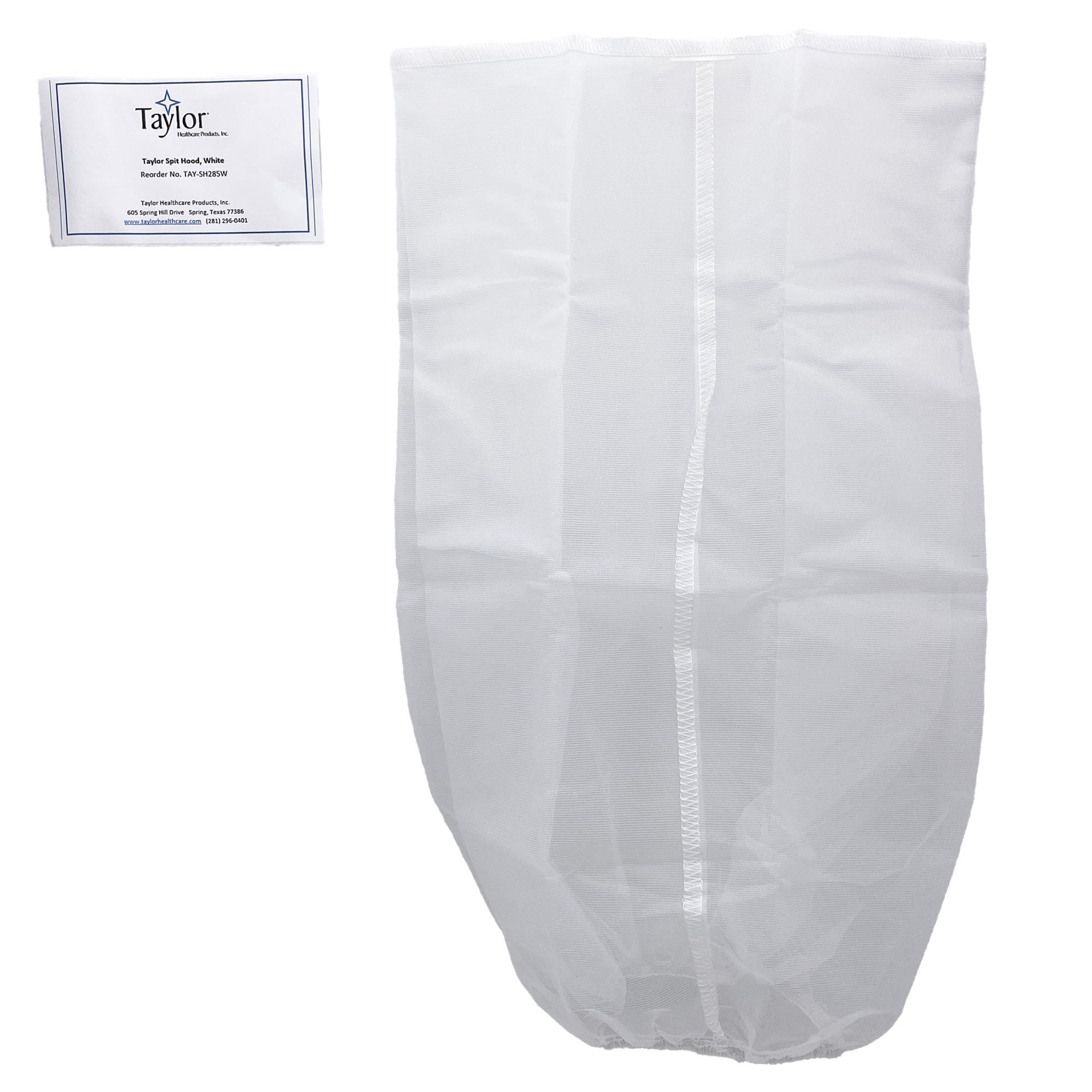 Taylor Healthcare Products HOOD, SPIT SOCK WHT (50/CS)
