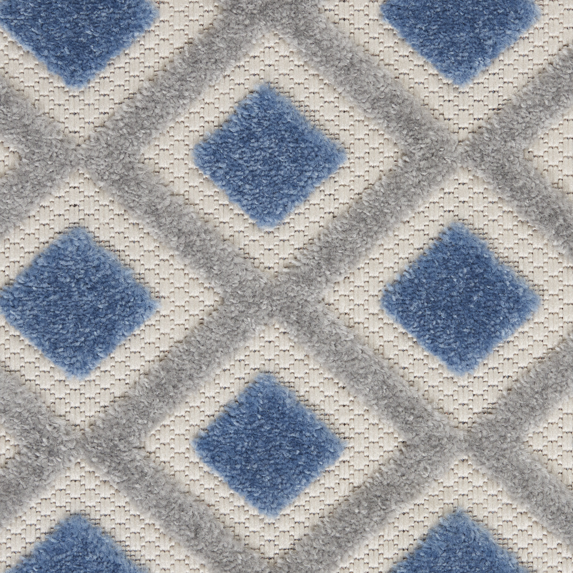 Nourison Aloha 2'3" x 8' Blue Grey Modern Rug