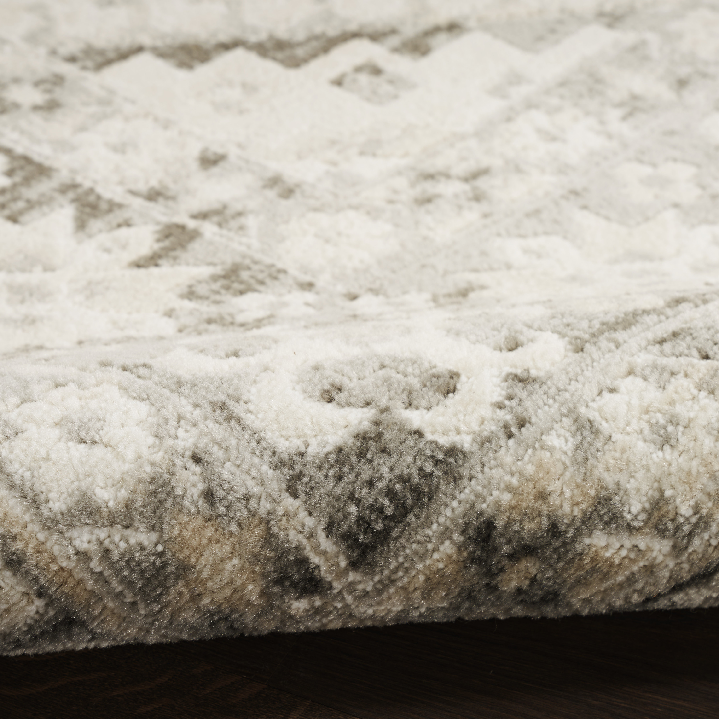 Nourison Serenity Home 9' x 12' Ivory Grey Vintage Indoor Rug