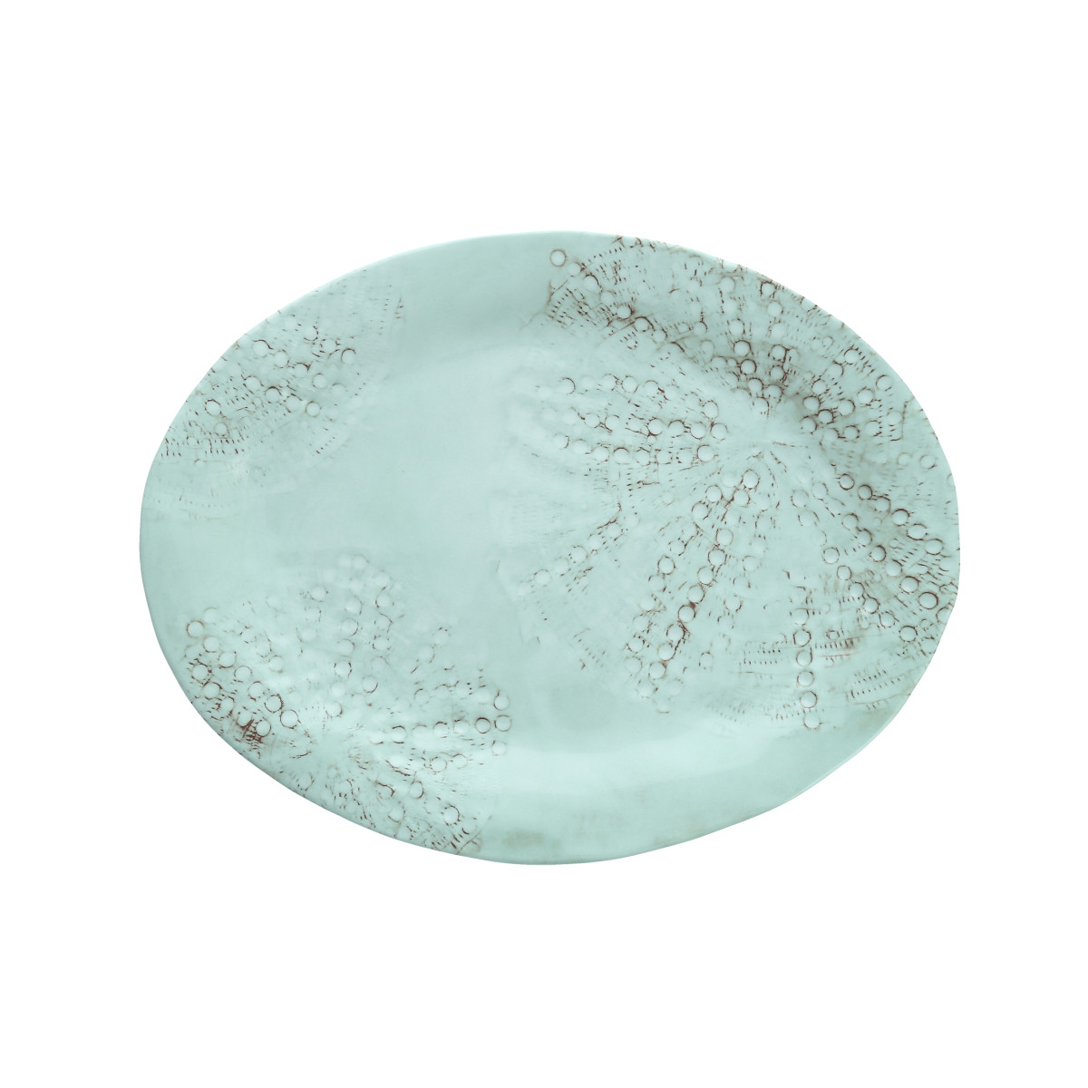 Sanibel Green Oval Platter 15x12"