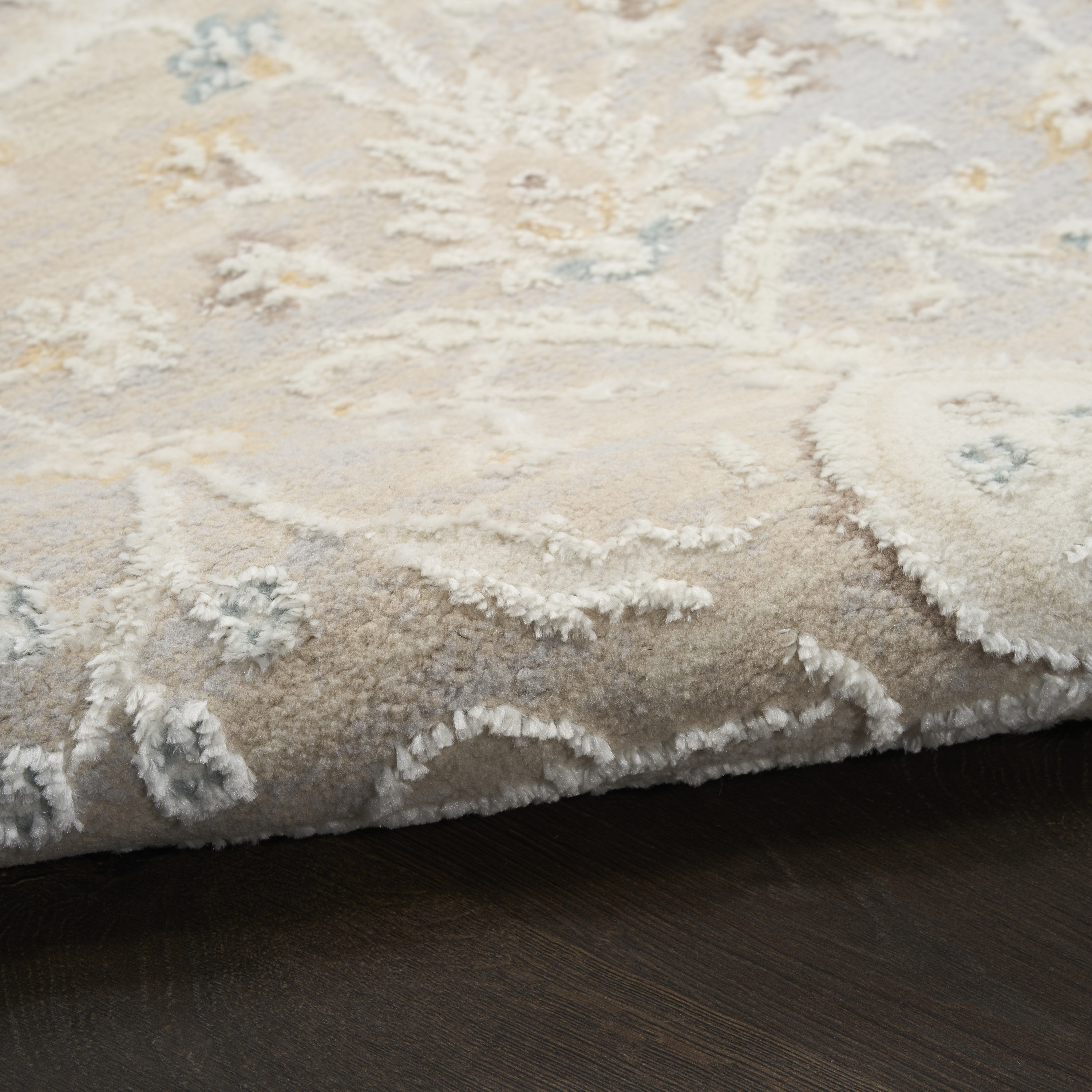 Nourison Isla 7'10" x 9'10" Light Grey Vintage Indoor Rug