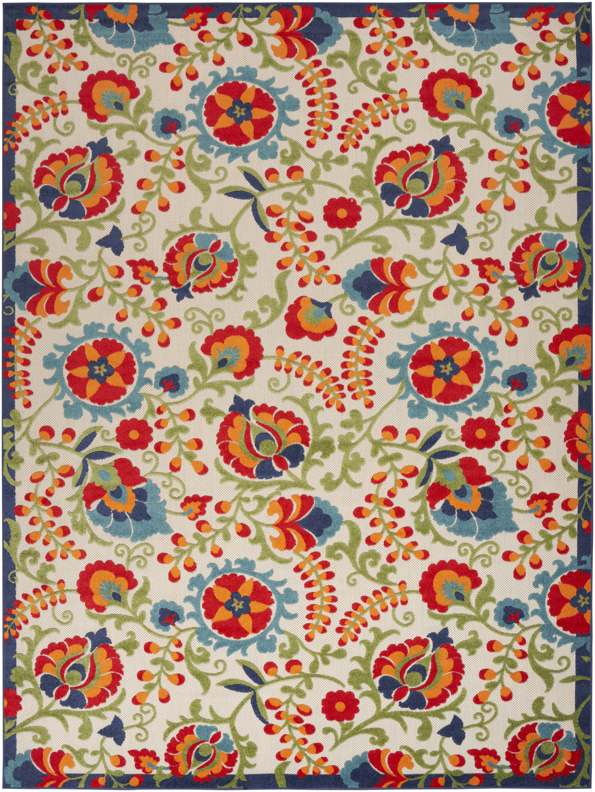 Nourison Aloha 10' x 14' Multicolor Farmhouse Rug