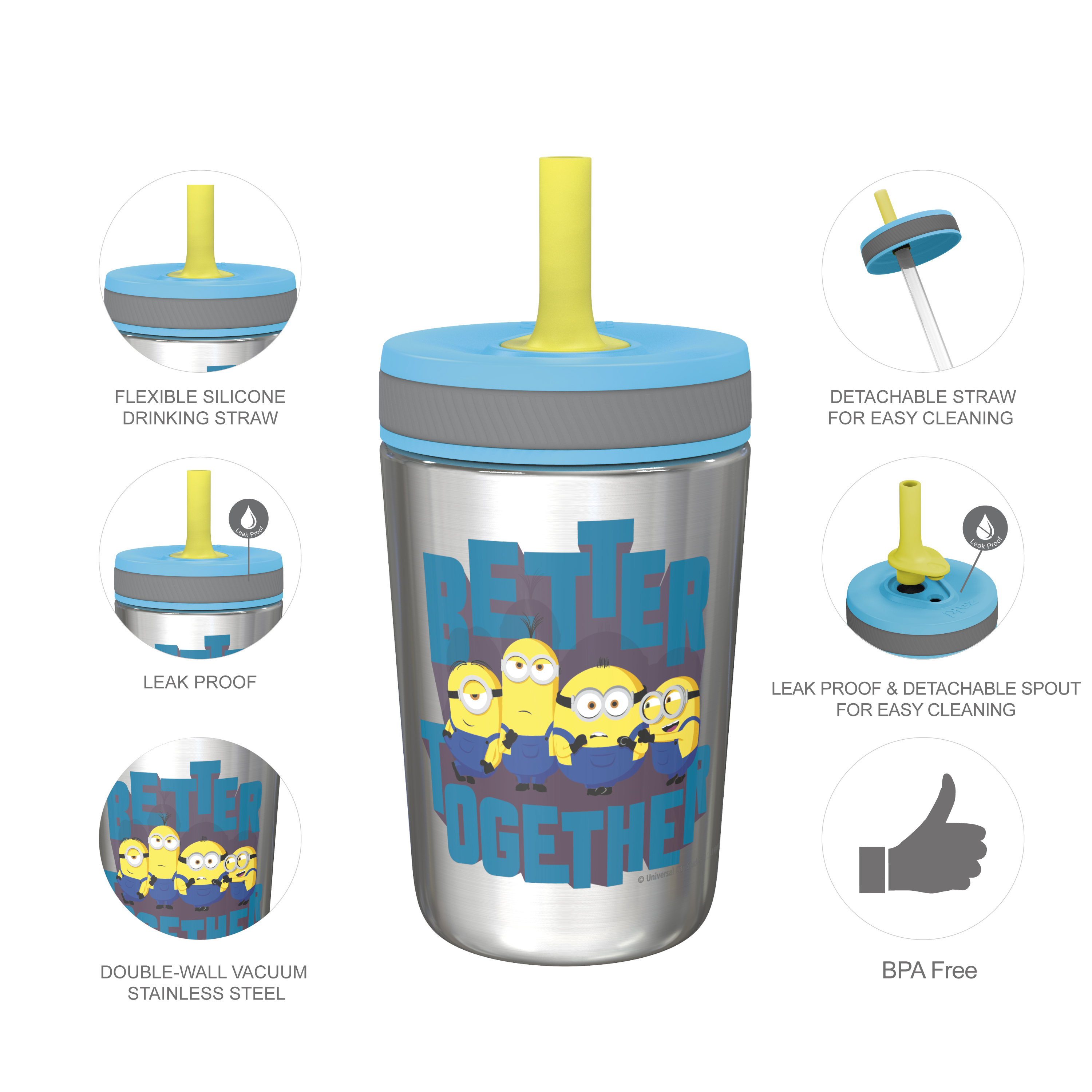 Minions 2 Movie 15 ounce Plastic Tumbler, Minions - Better Together, 3-piece set slideshow image 12 Minions 2 Movie 15 ounce Plastic Tumbler, Minions - Better Together, 3-piece set slideshow image 12