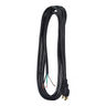 Power Cord, Cable Cord Set, 16 AWG, 3 Conductor, Black, 9 ft. L