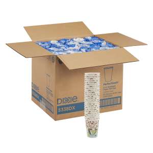 Dixie®, Perfectouch® WiseSize™ 8oz Insulated Paper Hot Coffee Cups, Multicolor