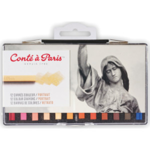 Carrés Couleur Pastel Crayons, Portrait Colors, Set of 12