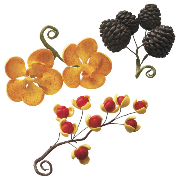 Fall Flowers Assortment Gum Paste Sprays