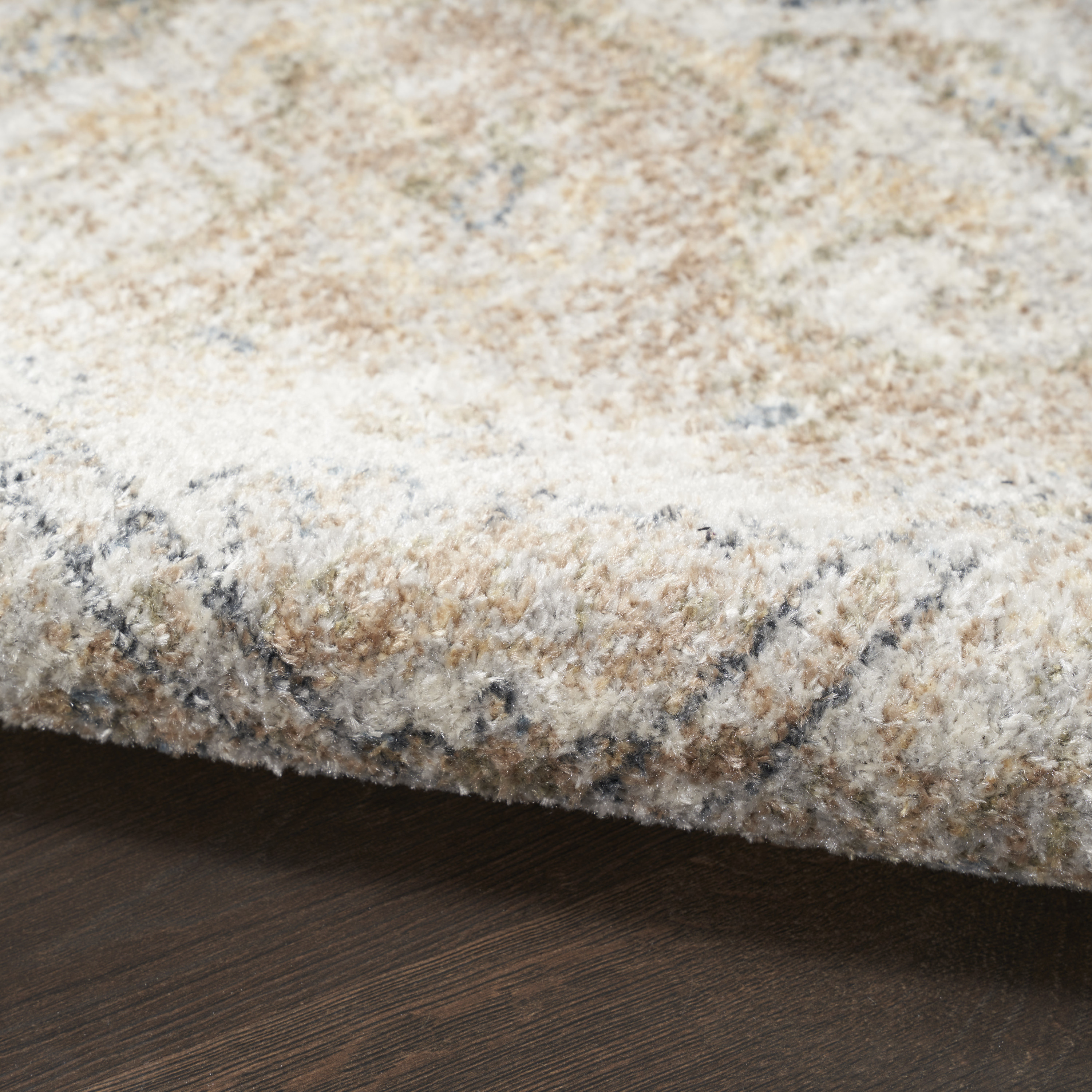 Nourison Astra Machine Washable 6'7" x 9' Beige Vintage Indoor Rug