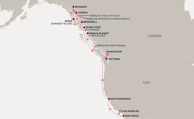 Itinerary map