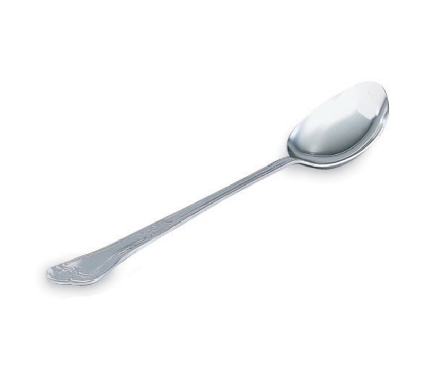 13-inch stainless steel serving spoon with embossed handle