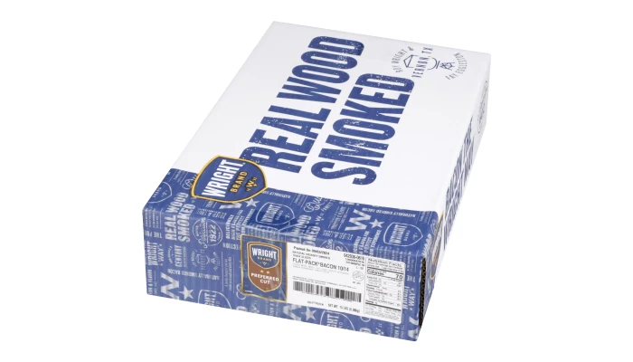 Wright® Brand Naturally Smoked Thick Sliced Bacon, Flat-Pack®, 10-14 Slices per Pound, Frozen_image_5