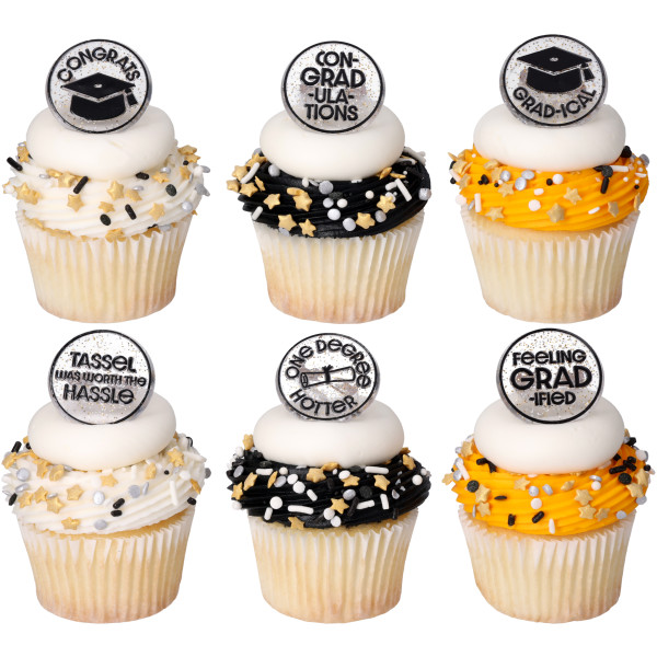 Confetti Grad Cupcake Rings