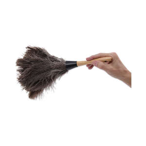 Boardwalk, Professional Ostrich Feather Duster, 7" Handle, Ostrich Feather, Gray, 6 in