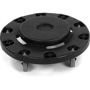 Carlisle, Bronco™, Polypropylene, Black, Receptacle Dolly