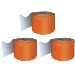 Carson Dellosa Education Orange Rolled Scalloped Border, 65 Feet Per Roll, Pack of 3 CD-108466-3