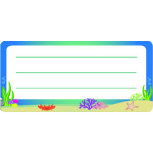 Under the Sea Nametags, 1-5/8" x 3-1/4" , Pack of 36