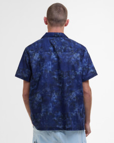Camo Ikat Short-Sleeved Shirt Midnight Blue