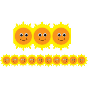 Happy Sun Die Cut Border, 12 Strips/36 Feet