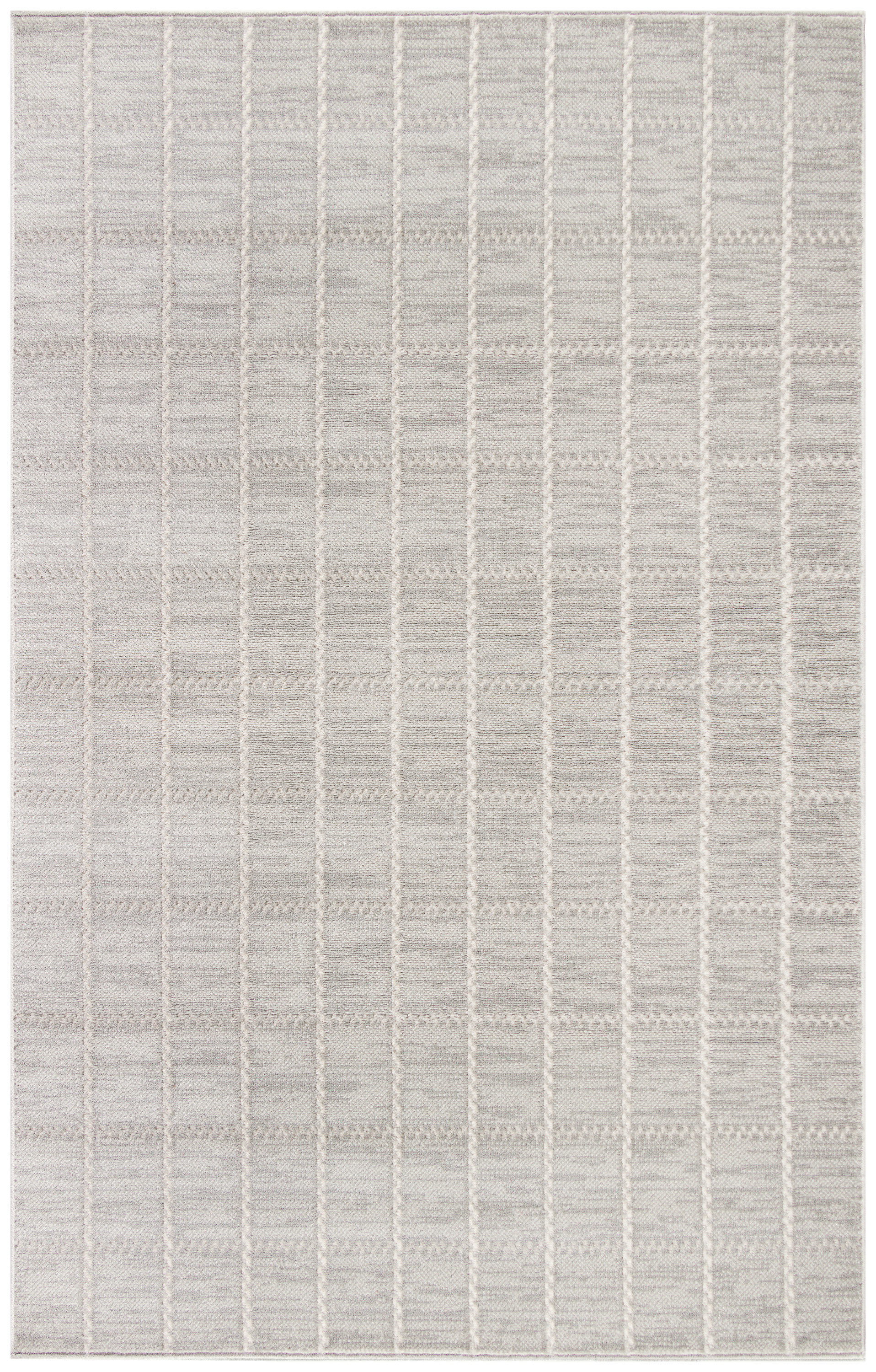 Nourison Serenity Home 3'11" x 5'11" Light Grey Modern Indoor Rug