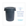 Boardwalk, 44 gal, Plastic, Gray, Round, Receptacle