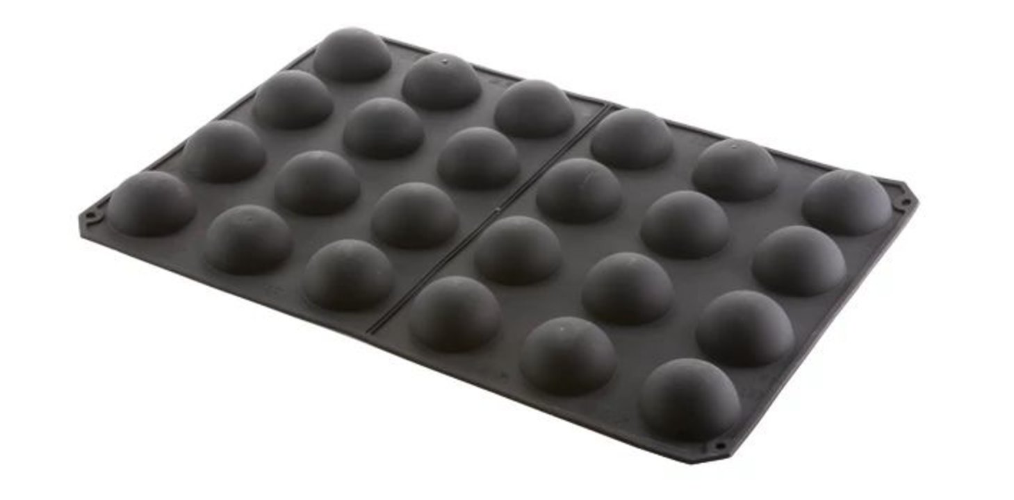 Molde de silicona de 60 x 40 centímetros en forma de Semi-esferas de 7 centímetros