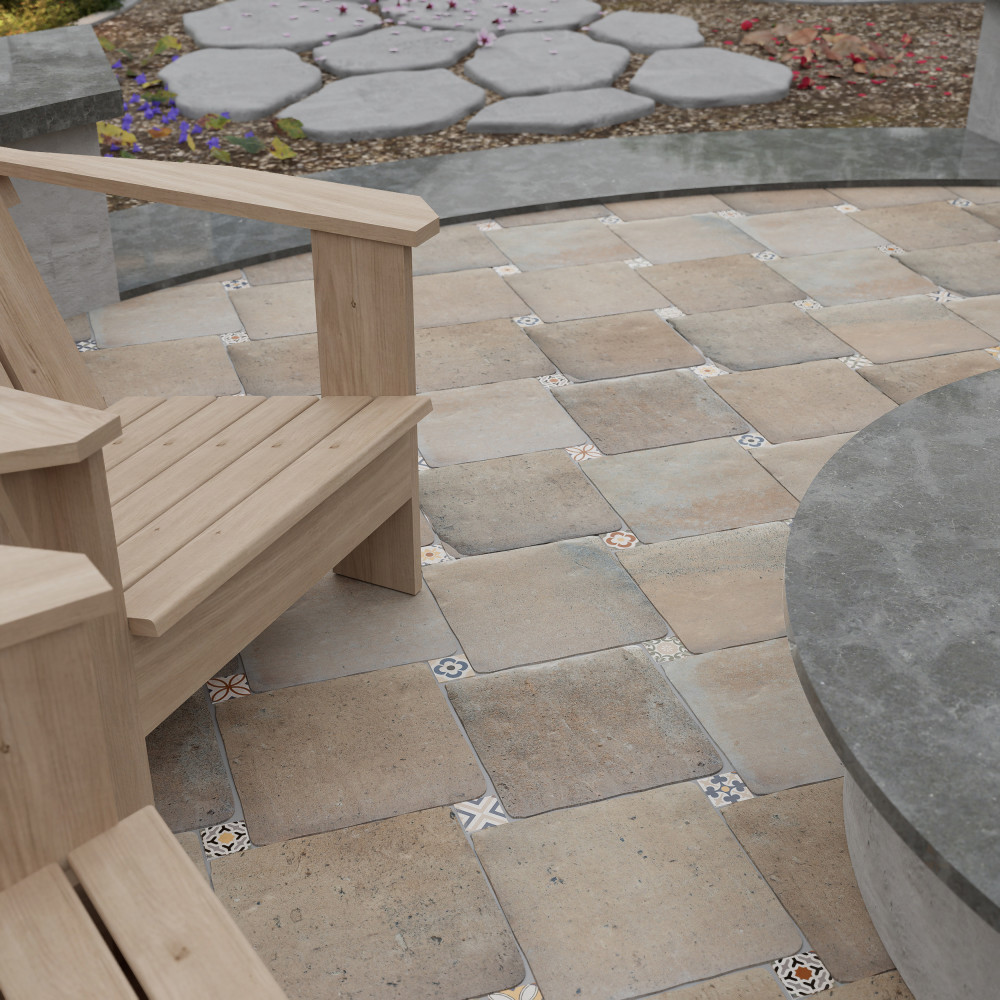 Benisa Marelle Teja with Paladio Taco 11-7/8 in. x 14 in. Porcelain Floor and Wall Tile