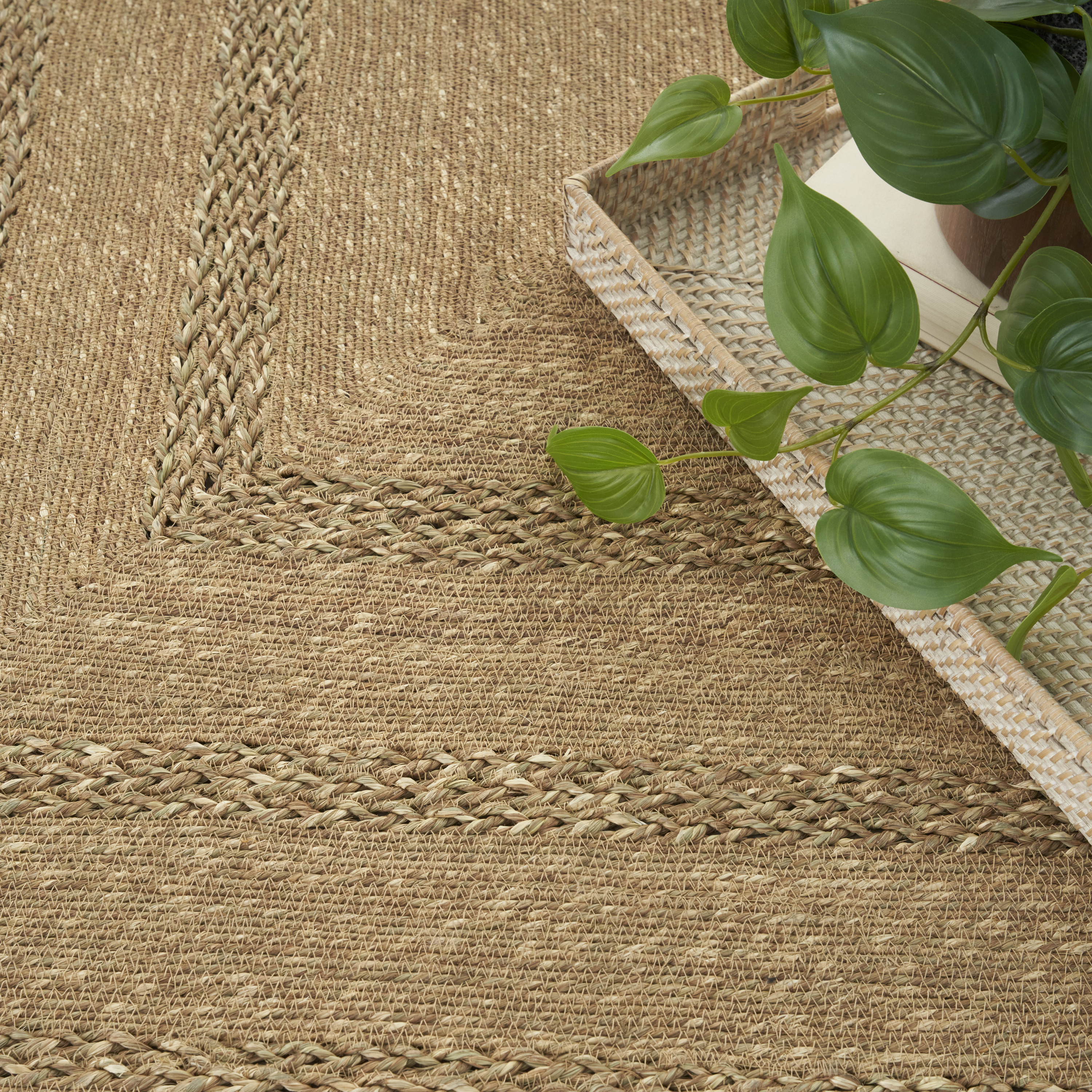 Nourison Natural Seagrass 5' x 7' Natural Outdoor Rug