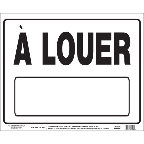French For Rent Sign, 19