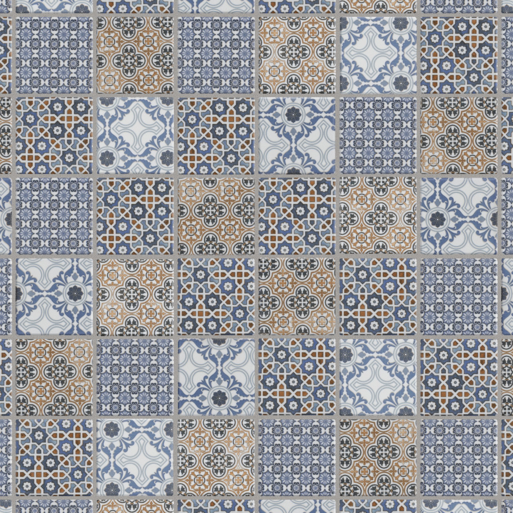 Sample – Classico 2″ Square Mix Porcelain Mosaic Tile