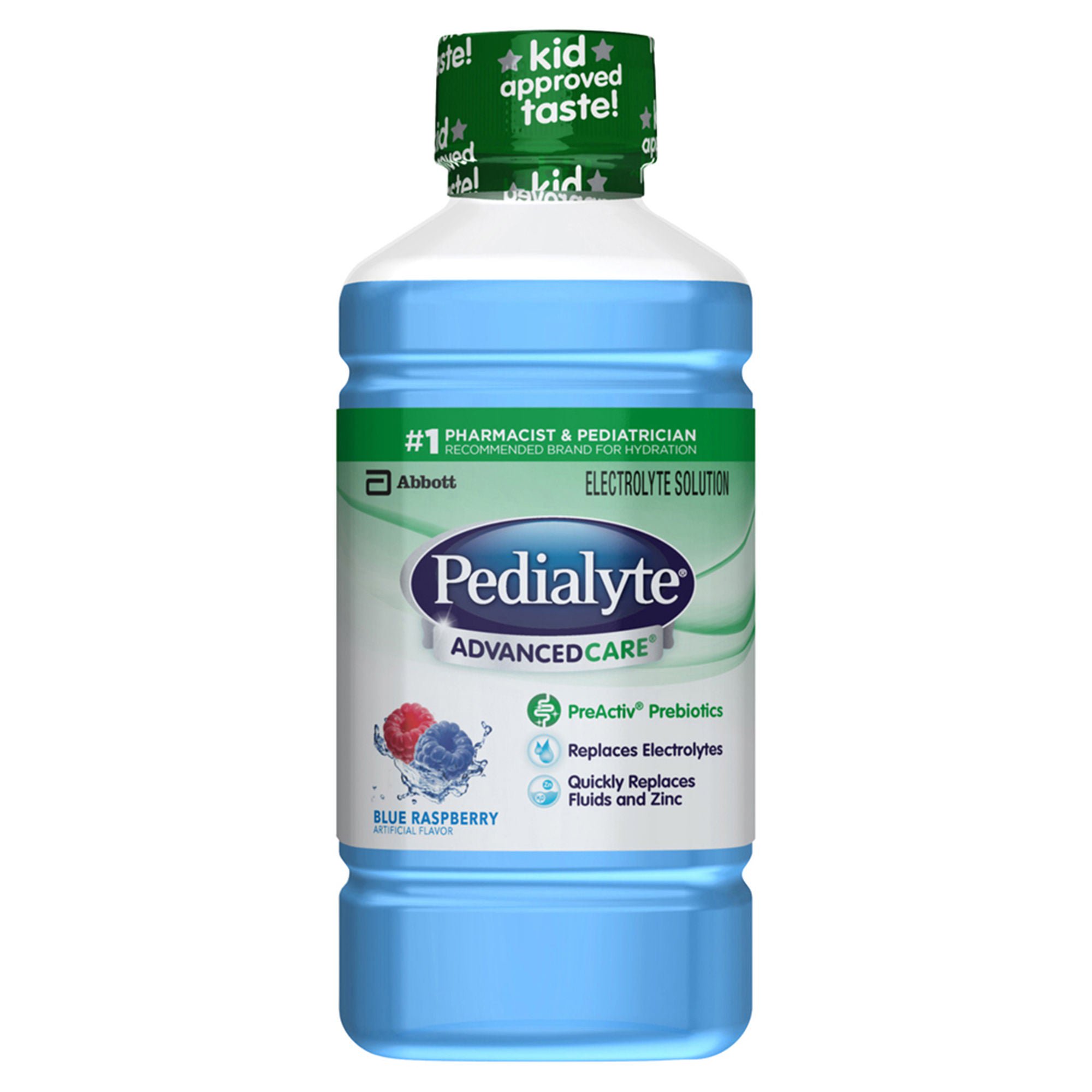Pedialyte® AdvancedCare™ Blue Raspberry Electrolyte Solution, 1 Liter