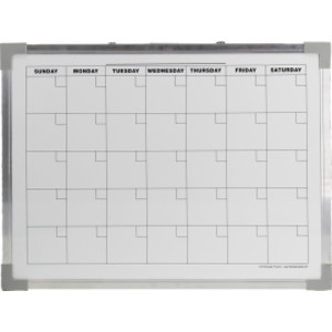 Dry Erase Magnetic Aluminum Framed Calendar, 18" x 24"