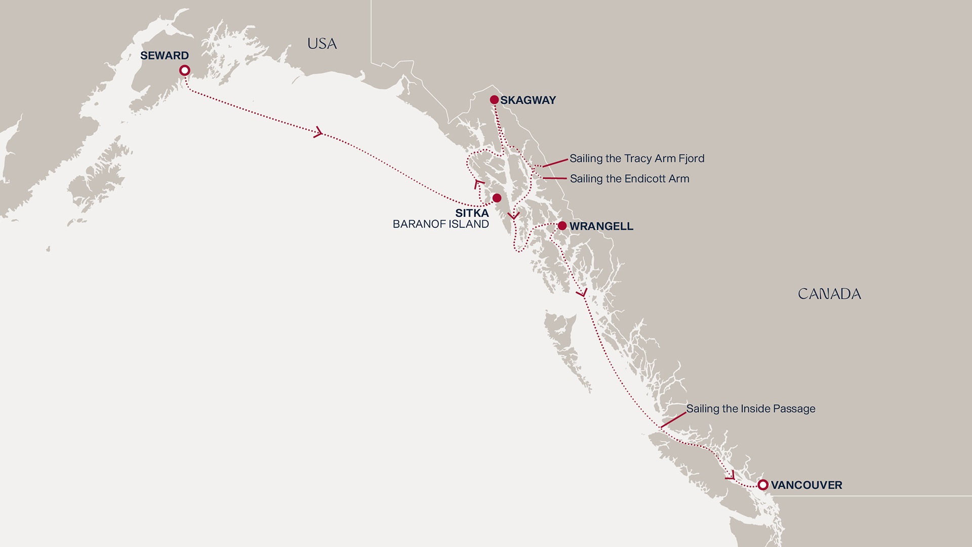 Itinerary map