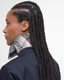 Impermeabile corto Greta Dark Navy/Hessian Tartan