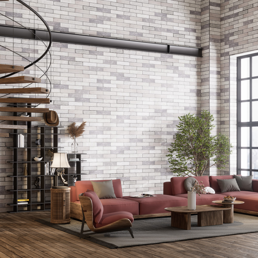 Brickyard White 3 in. x 11-3/4 in. Porcelain Floor and Wall Tile